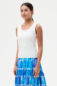 Ruffled Trim Knit Top