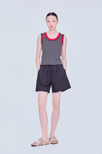 Contrast Stripes Knit Tank Top