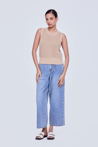 Textured Scallop Knit Top