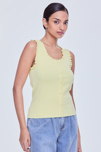 Ruffled Trim Knit Top