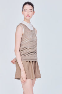 Net Crochet Knit Tank Top