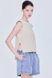 Asymmetrical Knit Tank Top