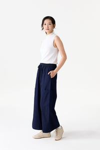 Wide-Leg Denim Pants