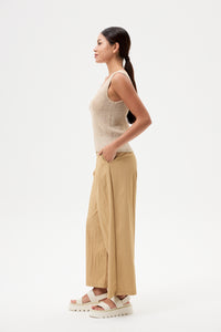 Mini Belt Straight Pants