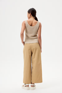 Mini Belt Straight Pants