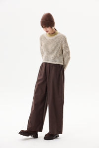 Elasticated Wide-Leg Pants