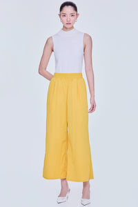 Elasticated Contrast Flare Pants