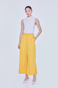 Elasticated Contrast Flare Pants