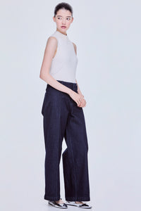 Classic Pintuck Denim Pants