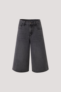 Straight Washed Denim Pants