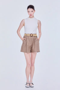 Belted Elasticated Shorts