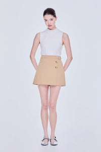 Overlapped Buttoned Skorts