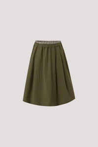 Contrast Band A-Line Skirt