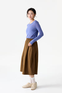 Pleated Midi Skirt