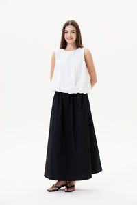 Drawstring Flare Skirt