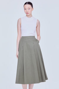 Panelled Pleats A-Line Skirt