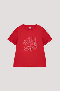 Abstract Floral Graphic Tee