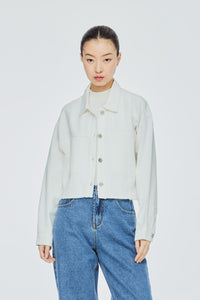 Frayed Hem Denim Jacket
