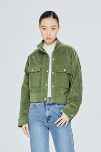Colour Block Corduroy Jacket