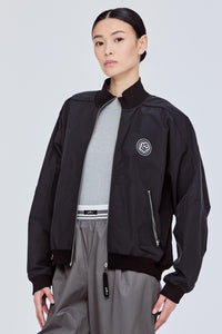 Holographic Logo Bomber Jacket