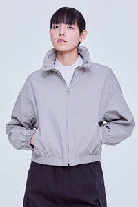 High-Neck Scrunched Jacket