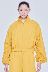 High-Neck Scrunched Jacket