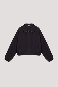 High-Neck Scrunched Jacket