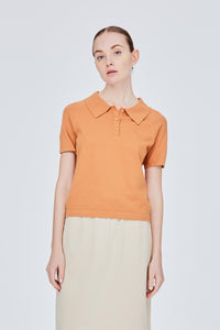 Collared Raglan Knit Top