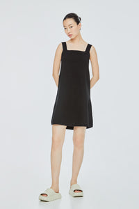 Wide Square Neck A-Line Dress
