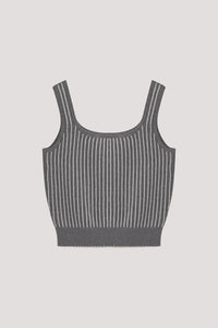 Contrasting Stripes Knitted Tank Top
