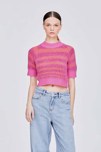 Contrast Stripes Knit Top