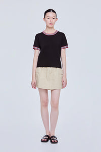 Contrast Rib Top