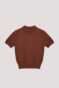 Puffed Sleeves Knit Top