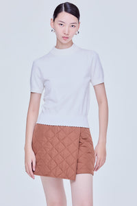 Puffed Sleeves Knit Top