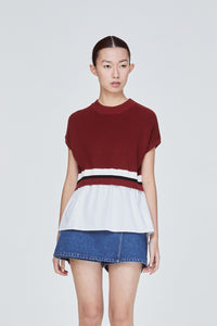 Knitted Contrasting Blouse