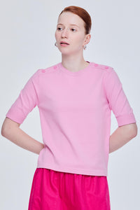 Folded Cuff Knit Top