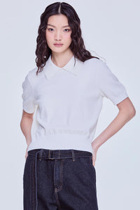 Collared Knitted Top