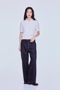 Collared Knitted Top