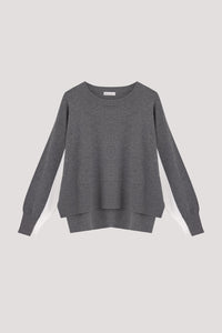 Two Tone Asymmetrical Knit Sweater