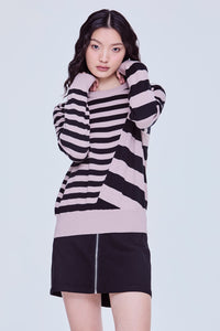 Contrast Stripes Knitted Top