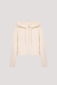 Hooded Crop Knit Top