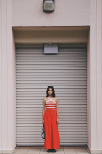 Striped Halter Knit Crop Top