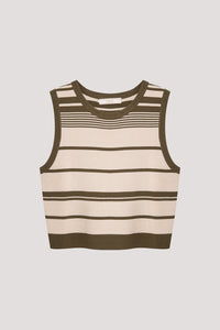 Stripes Knit Tank Top