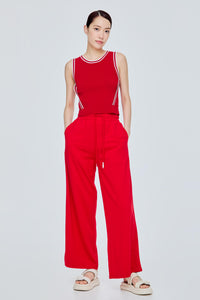 Contrast Trim Knit Tank Top