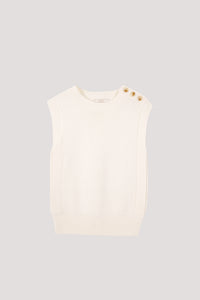 Vest With Shoulder Buttons Detail