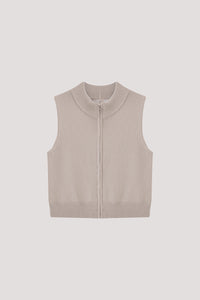 High Knitted Zipped Top