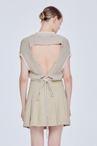 Cut Out Cropped Knit Top
