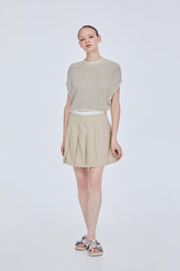 Pleated Mini Skirt