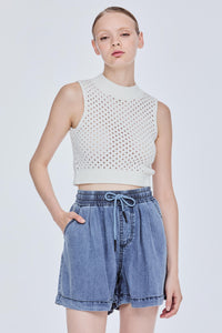 Mock Neck Vest Top