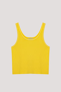 Contrast Trim Knit Tank Top